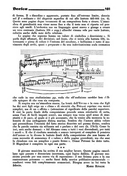 Rassegna dorica cultura, cronaca musicale