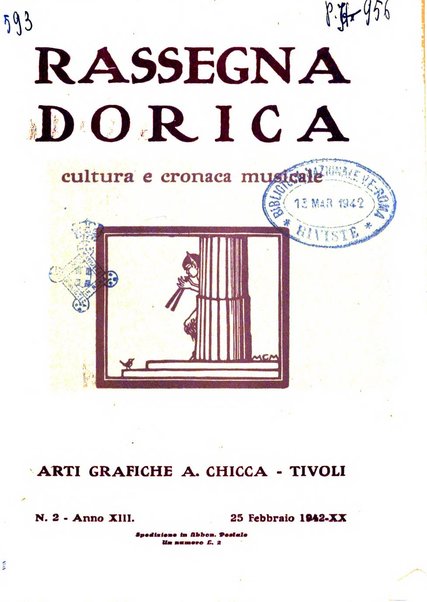 Rassegna dorica cultura, cronaca musicale