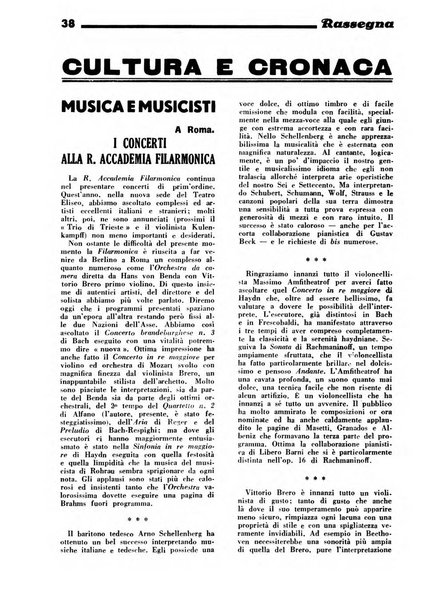 Rassegna dorica cultura, cronaca musicale