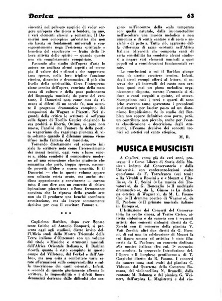 Rassegna dorica cultura, cronaca musicale