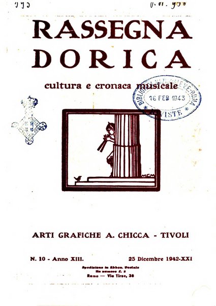 Rassegna dorica cultura, cronaca musicale