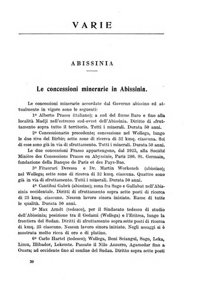 Rassegna economica delle colonie