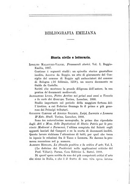 Rassegna emiliana di storia, letteratura ed arte