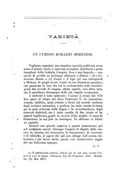 Rassegna emiliana di storia, letteratura ed arte