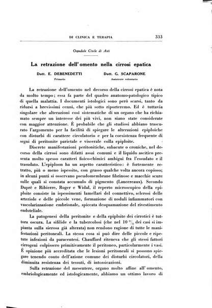 Rassegna internazionale di clinica e terapia