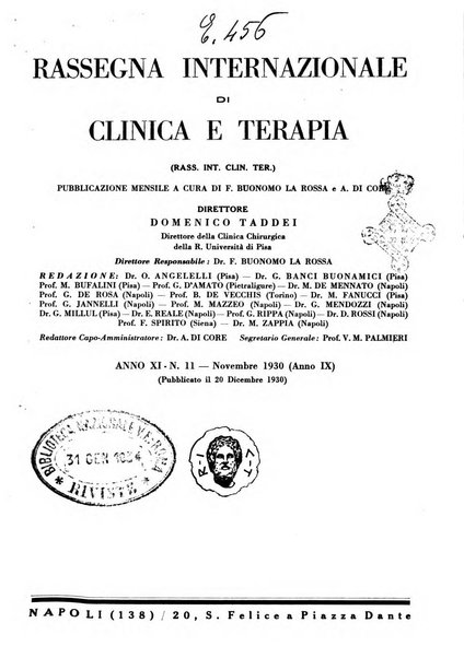 Rassegna internazionale di clinica e terapia