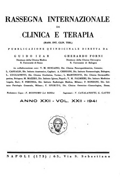 Rassegna internazionale di clinica e terapia