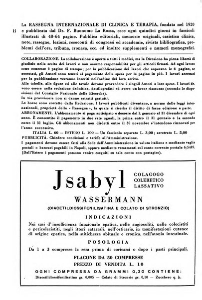 Rassegna internazionale di clinica e terapia