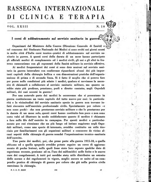 Rassegna internazionale di clinica e terapia