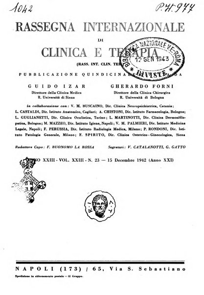 Rassegna internazionale di clinica e terapia