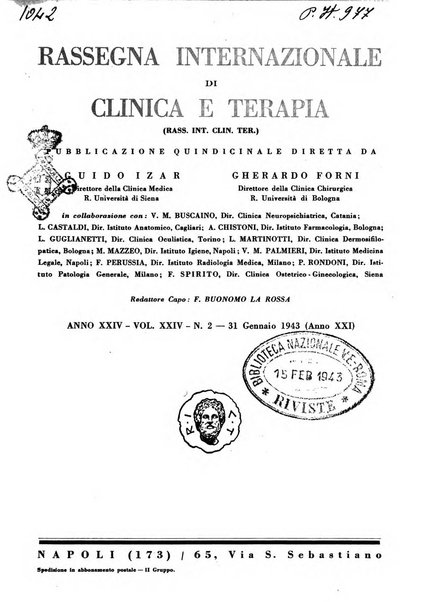 Rassegna internazionale di clinica e terapia