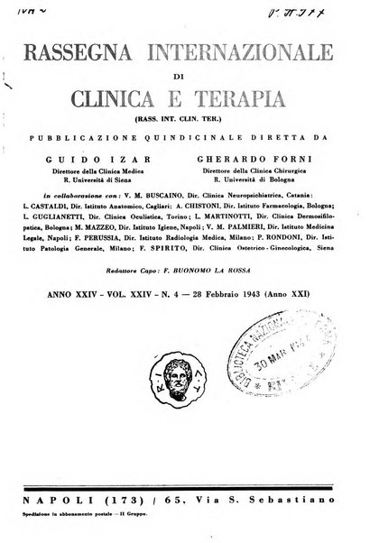 Rassegna internazionale di clinica e terapia