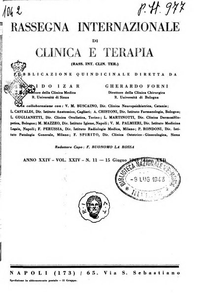 Rassegna internazionale di clinica e terapia