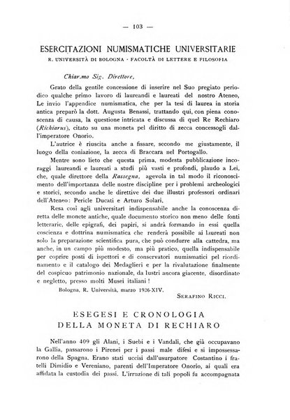 Rassegna monetaria