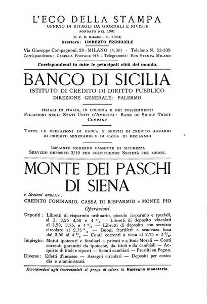 Rassegna monetaria