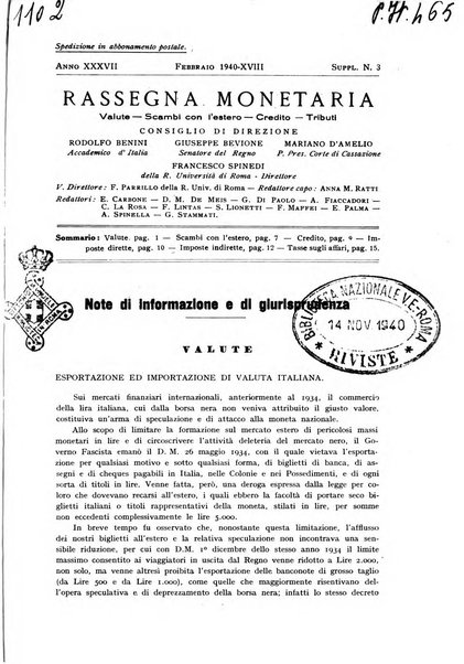 Rassegna monetaria