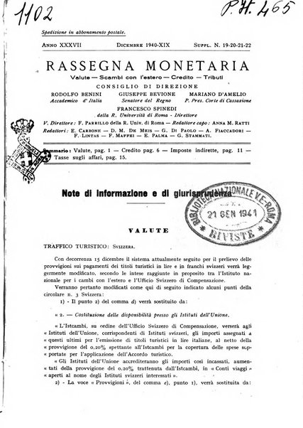 Rassegna monetaria