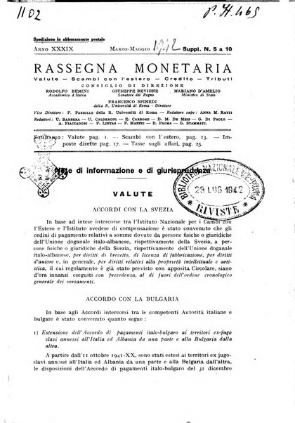 Rassegna monetaria