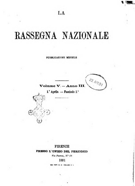 La rassegna nazionale