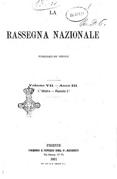 La rassegna nazionale