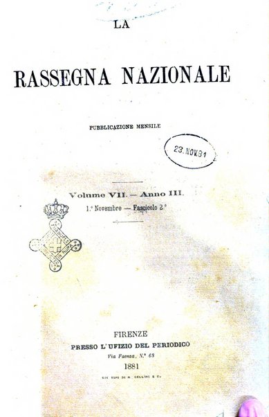 La rassegna nazionale