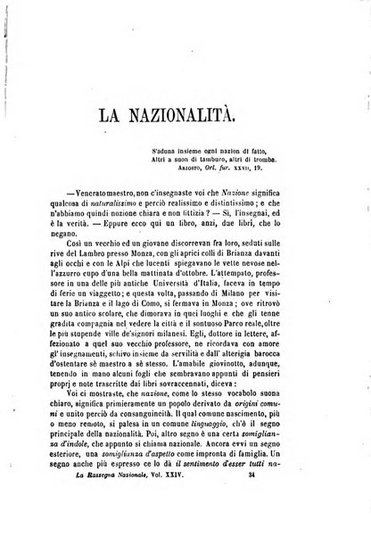 La rassegna nazionale