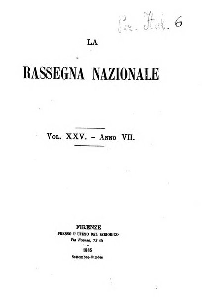 La rassegna nazionale