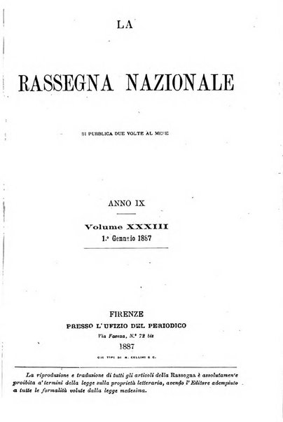 La rassegna nazionale