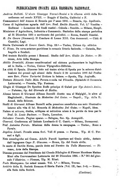 La rassegna nazionale