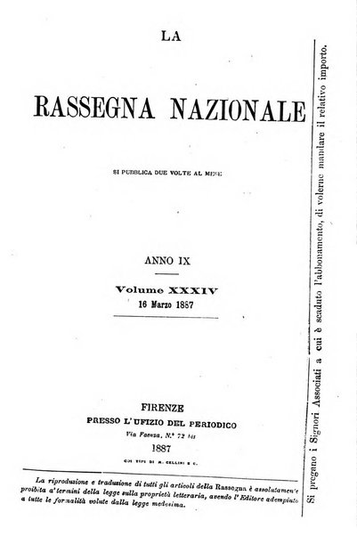 La rassegna nazionale