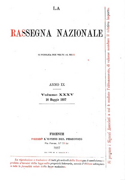 La rassegna nazionale