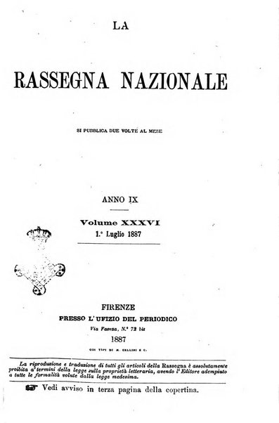 La rassegna nazionale