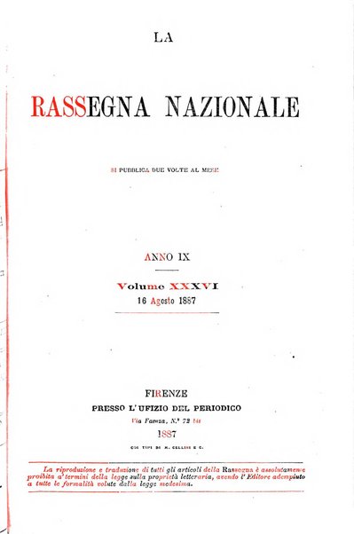 La rassegna nazionale