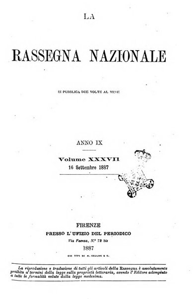 La rassegna nazionale