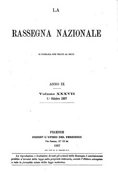 La rassegna nazionale