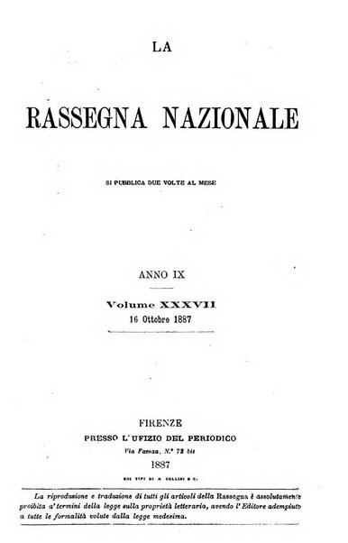 La rassegna nazionale