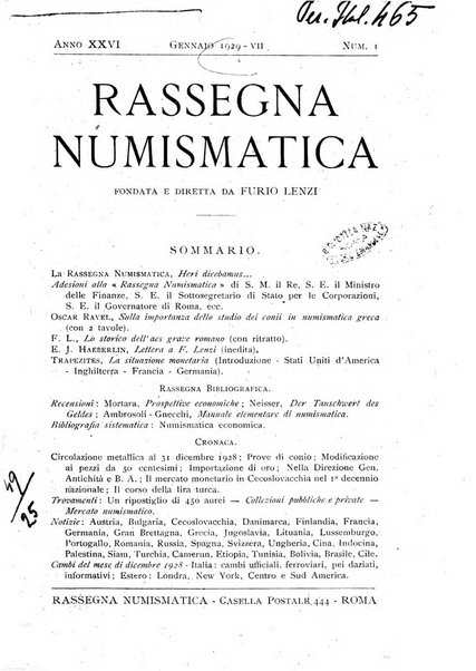 Rassegna numismatica