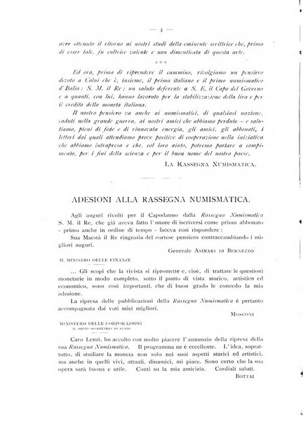 Rassegna numismatica