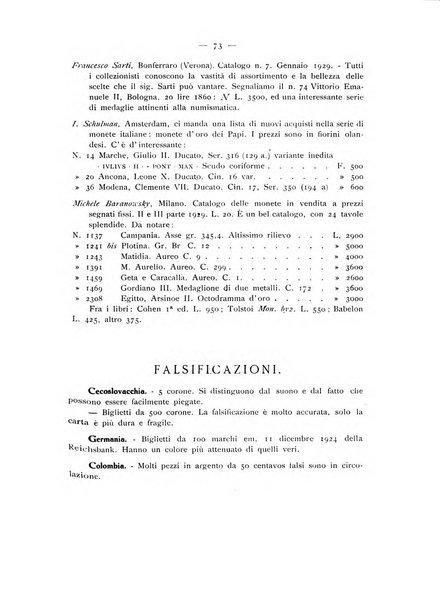 Rassegna numismatica