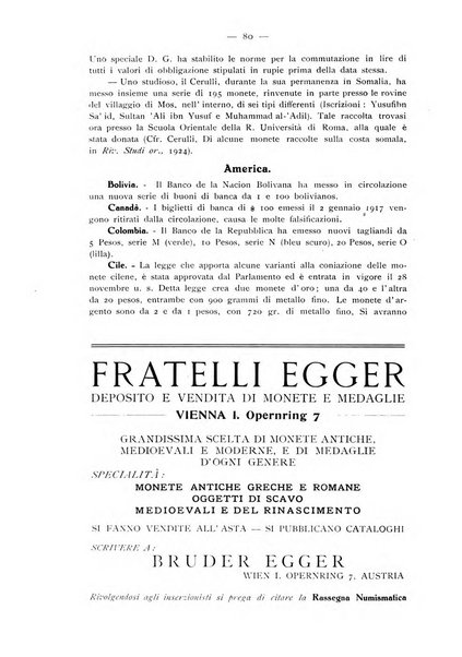 Rassegna numismatica