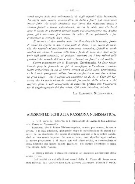 Rassegna numismatica