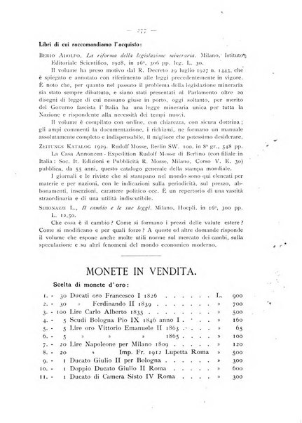 Rassegna numismatica