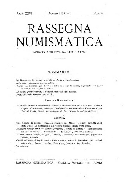 Rassegna numismatica