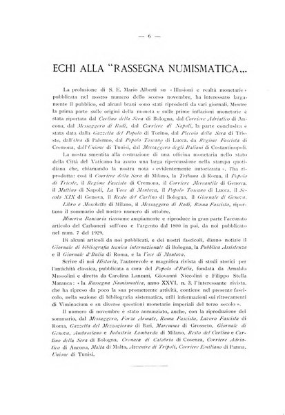 Rassegna numismatica