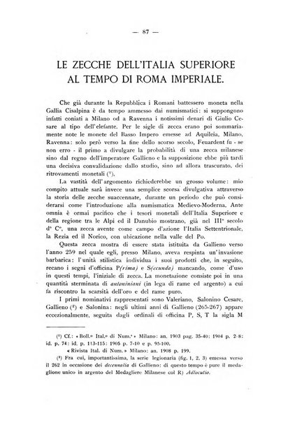 Rassegna numismatica