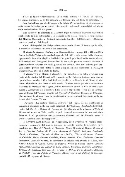 Rassegna numismatica, finanziaria e tecnico-monetaria