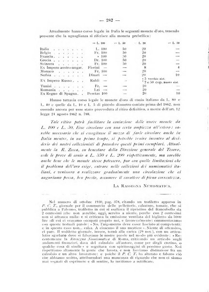 Rassegna numismatica, finanziaria e tecnico-monetaria