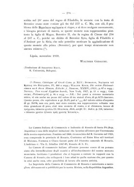 Rassegna numismatica, finanziaria e tecnico-monetaria