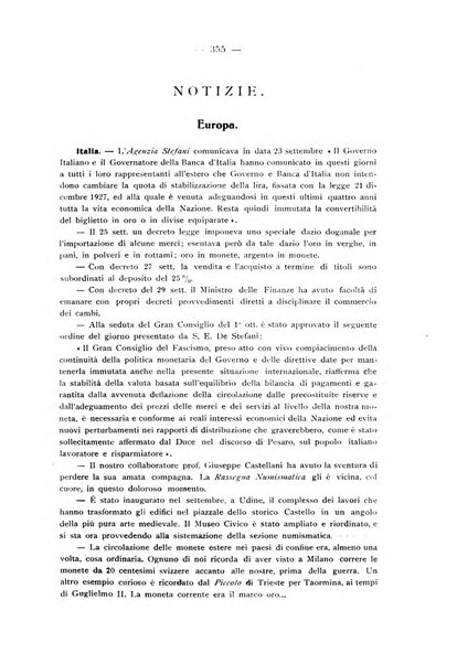 Rassegna numismatica, finanziaria e tecnico-monetaria