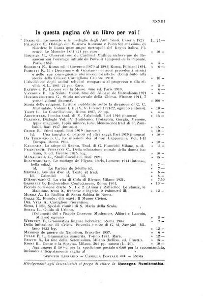 Rassegna numismatica, finanziaria e tecnico-monetaria